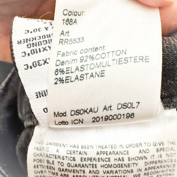 R13 Alison Slim 785-Rayne Black R13W0115-785 Zip Fly Denim Jeans Size 29 Italy - Picture 8 of 9